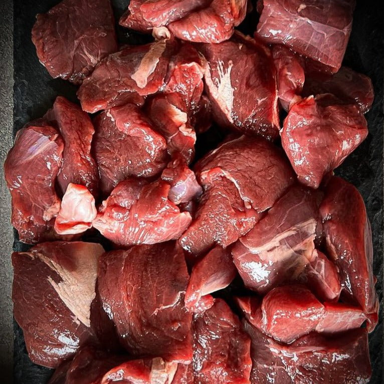 Diced Venison Meat - 500g - Wild Game Meat Ltd