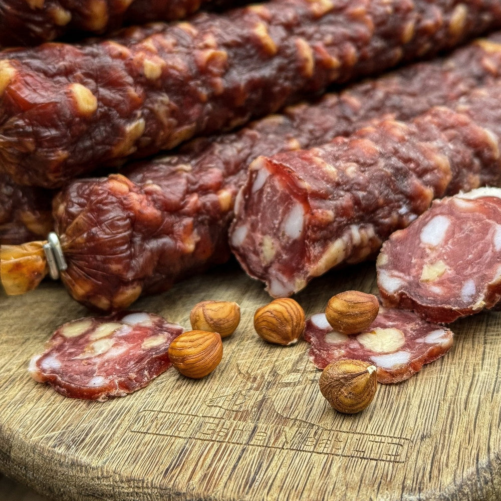 New ! Air Dried Salami with Hazelnuts - Wild Game Meat Ltd