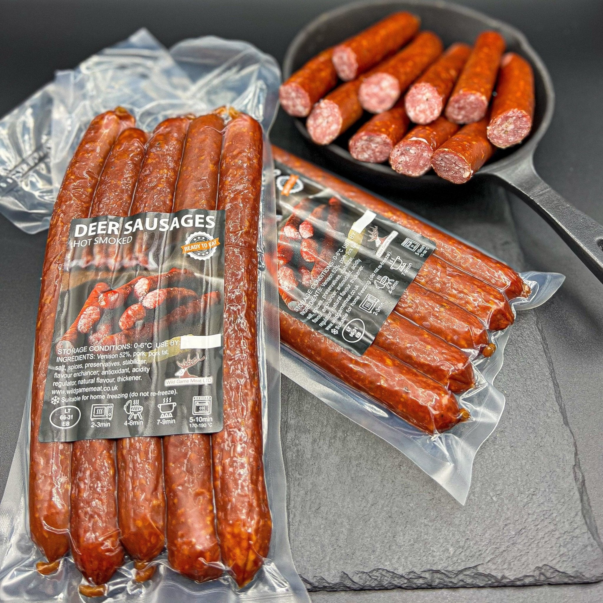 Hot Smoked Deer Sausages - Wild Game Meat Ltd